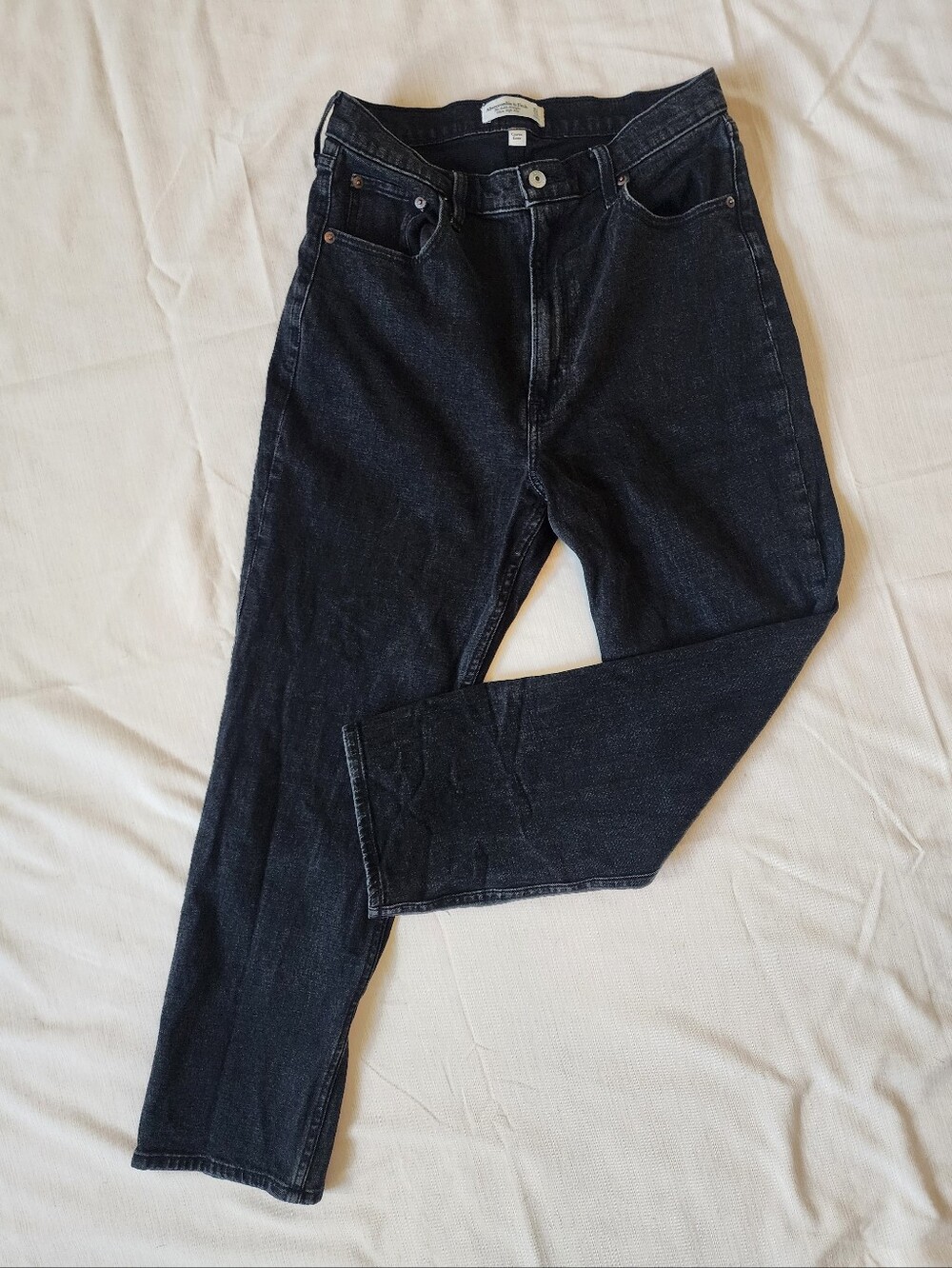 Abercrombie & Fitch Curve Love Ultra High Rise Ankle Straight Jeans 31